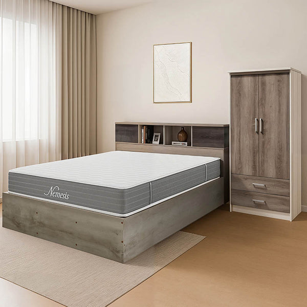 Set Mobilier Dormitor cu Funcție Pachet Student Aroma, Lemn, Variare (3 piese), 168x221x183 cm