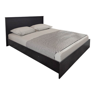 Set Mobilier Dormitor cu Pat 160x200 cm, Athos, Lemn Wenge, Generoase, Set 4 Piese, imagine suplimentara