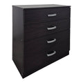 Set Mobilier Dormitor cu Pat 160x200 cm, Athos, Lemn Wenge, Generoase, Set 4 Piese, detaliu produs