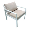 Set Mobilier Grădină cu Perne, Gardenly, Lounge, Aluminium & Bej, Set 4 Piese, 141x69x72 cm, perspectiva suplimentara