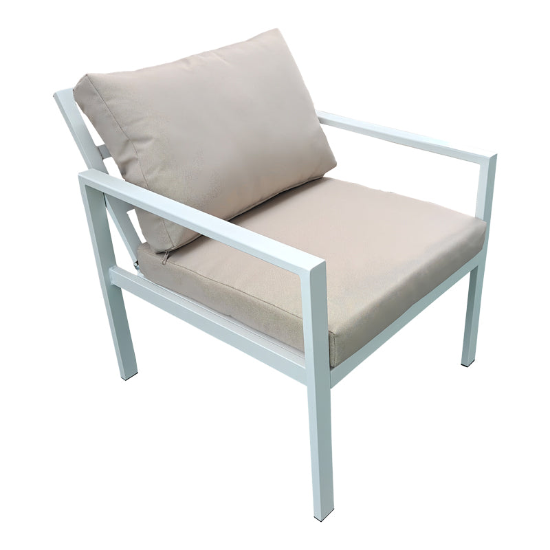 Set Mobilier Grădină cu Perne, Gardenly, Lounge, Aluminium & Bej, Set 4 Piese, 141x69x72 cm