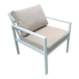 Set Mobilier Grădină cu Perne, Gardenly, Lounge, Aluminium & Bej, Set 4 Piese, 141x69x72 cm