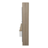 Set mobilier living cu functie de depozitare Ferefia, Alb, 240x45x189 cm