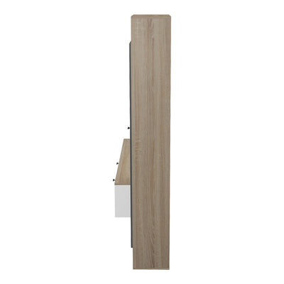 Set mobilier living cu functie de depozitare Ferefia, Alb, 240x45x189 cm, foto produs 6