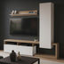 comoda TV Set mobilier living cu rafturi Leganto, Pal, 220x35x197 cm