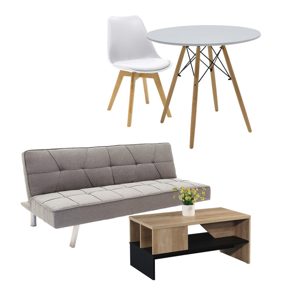 Set mobilier pentru studenți Convenience, lemn și metal, diverse