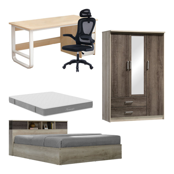 Set Mobilier Studențesc 5 Piese Repose, Lemn, Variate, 168x221x84 cm
