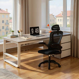 Set mobilier studențesc pentru birou Think, Lemn, Birou, + Scaun ergonomic, 120x60 cm