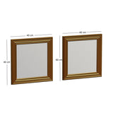 Set oglinzi (2 bucăți) Bale - Gold, Aur, 3x40x40 cm