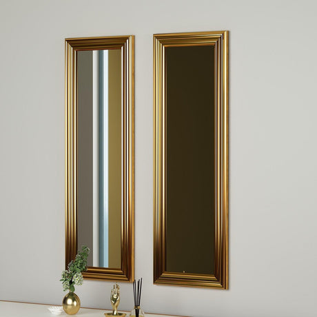 Set oglinzi (2 bucăți) Candy - Gold, Aur, 90x30 cm