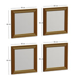 Set oglinzi (4 bucăți) Loza - Gold, Aur, 3x40x40 cm