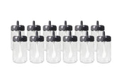 Set recipiente pentru condimente Kosova, Sticla, 300 ml, 12 bucati, Lingura, Transparent