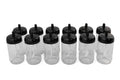 Set recipiente pentru condimente Kosova, Sticla, 300 ml, 12 bucati, Lingura, Transparent