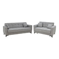 canapea Set sufragerie 2 piese Modesto din stofa de Gri 85x215 cm