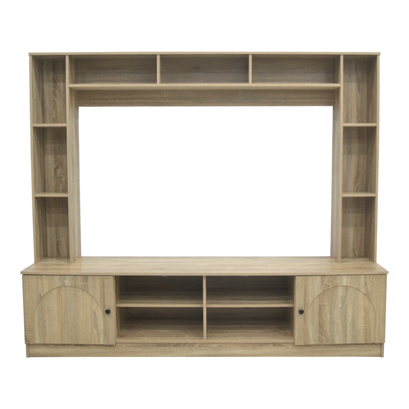 Set TV cu spatiu de depozitare Ambera, Lemn, Sonoma, 200x40x171 cm