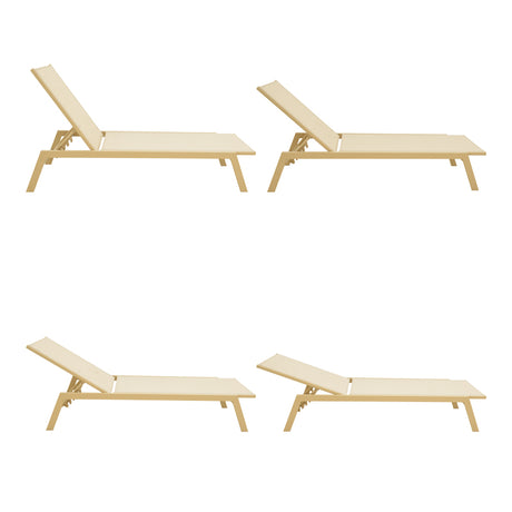 Șezlong Boka, Cappuccino-Champagne, 60x192x31 cm