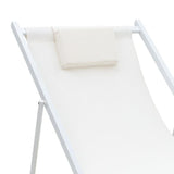 Sezlong Corte fag aluminiu texMaron, 190x70 cm - Alb