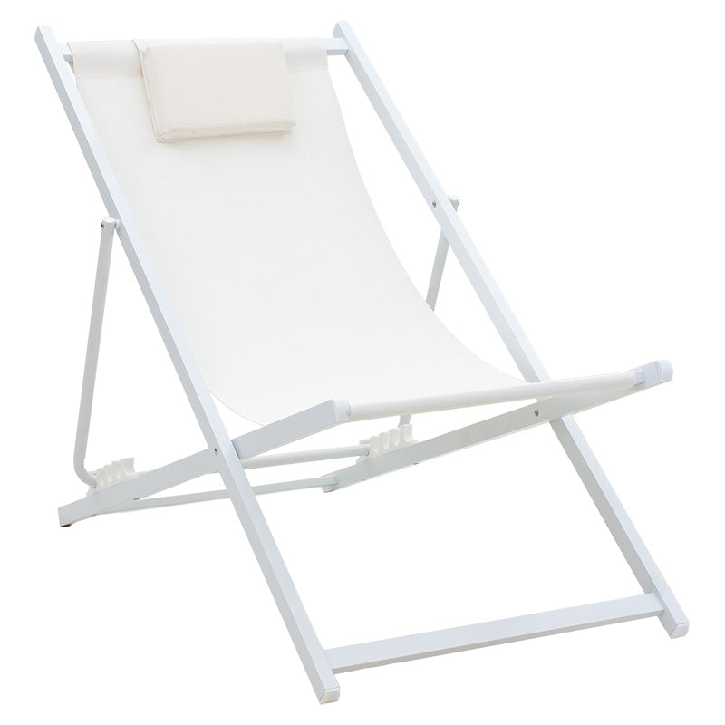 Sezlong Corte fag aluminiu texMaron, 190x70 cm - Alb