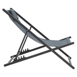 Sezlong Corte fag aluminiu texMaron, 190x70 cm - Antracit