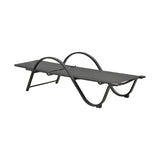 Sezlong Attain cu brate, Aluminiu si textilene, 191x64x32 cm - Gri