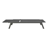 Șezlong cu functie de relaxare, Model Boka, Aluminiu și Textilena, Negru, 60x192x31 cm