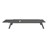 Sezlong Boka, Aluminiu si textilena, 60x192x31 cm - Negru
