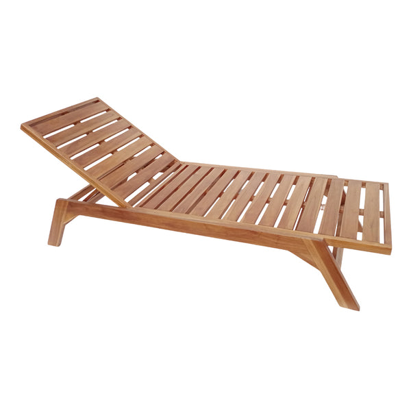 Sezlong de gradina Melop Boho, Natural, 200x70x35 cm