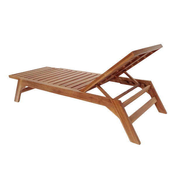 Sezlong de gradina Melop Boho, Natural, 200x70x35 cm