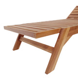 Sezlong de gradina Melop Boho, Natural, 200x70x35 cm