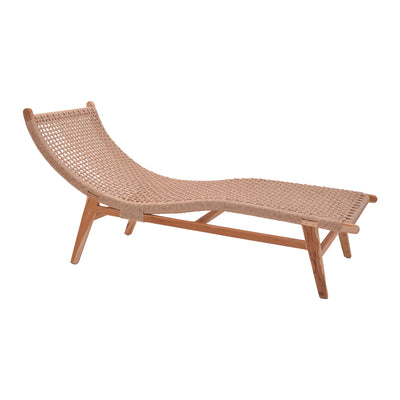 șEzlong Sezlong de gradina Rebelise Boho Natural 60x180x85 cm