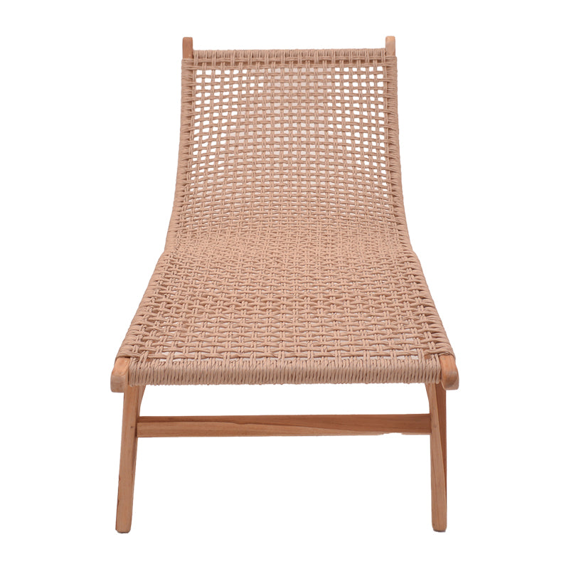 Sezlong de gradina Rebelise Boho, Natural, 60x180x85 cm, detaliu produs