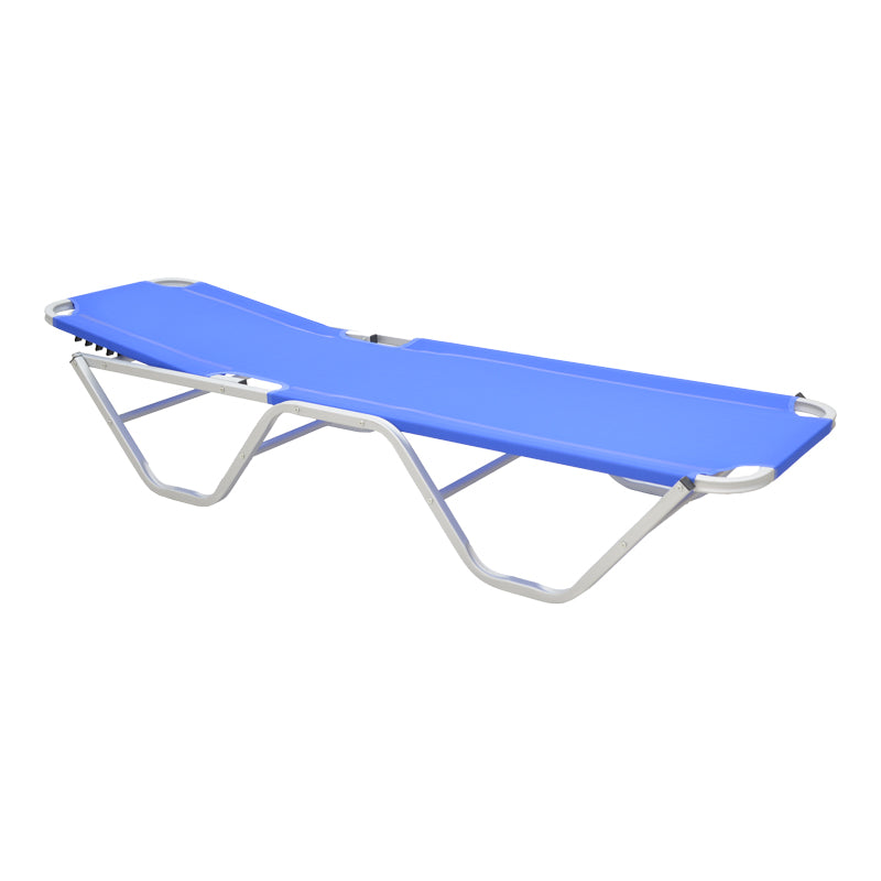 Sezlong Dessie pliabil aluminiu plasa, 56x188x30 cm - Albastru