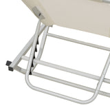Sezlong Dessie pliabil aluminiu plasa, 56x188x30 cm - Bej
