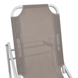 Sezlong Dessie pliabil aluminiu plasa, 56x188x30 cm - Crem