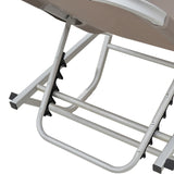 Sezlong Dessie pliabil aluminiu plasa, 56x188x30 cm - Crem