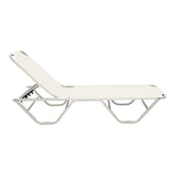 Sezlong Dessie pliabil aluminiu plasa, 56x188x30 cm - Gri Inchis