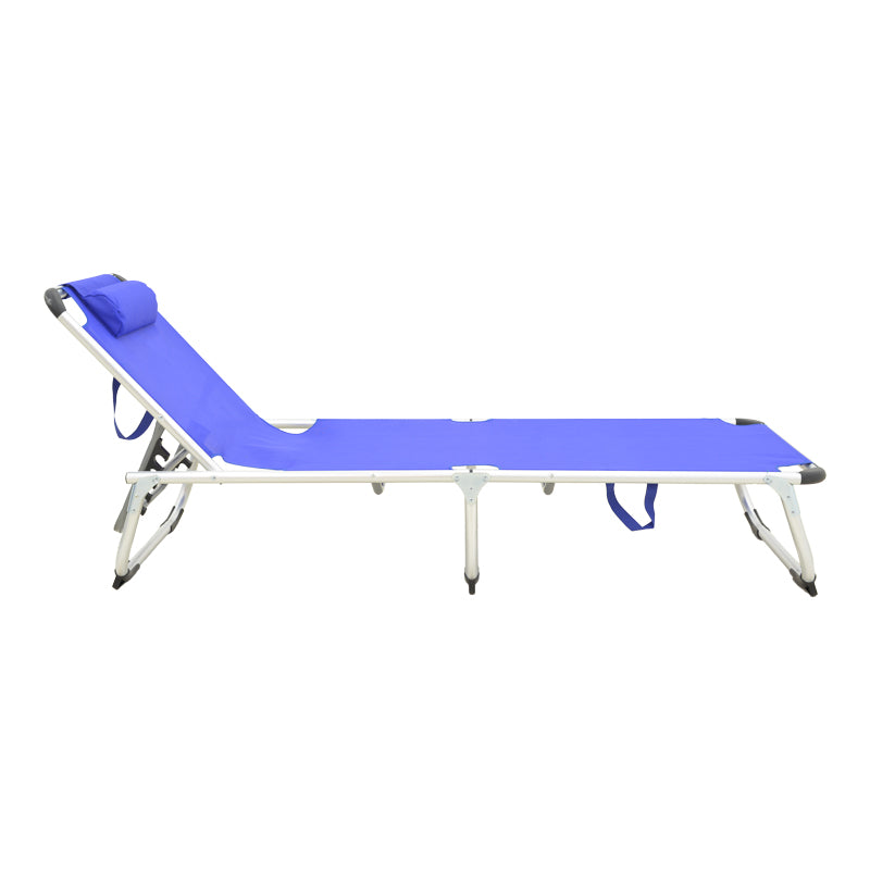 Șezlong Fevepe, Silver-Gri inchis, 58x185x30 cm - Silver-Blue