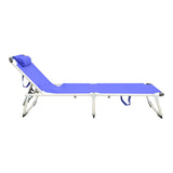Șezlong Fevepe, Silver-Gri inchis, 58x185x30 cm - Silver-Blue