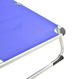 Șezlong Fevepe, Silver-Gri inchis, 58x185x30 cm - Silver-Blue