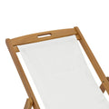 Sezlong Franclow lemn de salcâm pvc Panza, Natural alb, 66x108x105 cm, perspectiva suplimentara