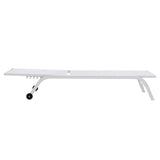 Sezlong Jaipur aluminiu tex Maron, Alb - Antracit, 65x192 cm - Alb