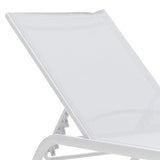 Sezlong Jaipur aluminiu tex Maron, Alb - Antracit, 65x192 cm - Alb