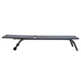 Sezlong Jaipur aluminiu tex Maron, Alb - Antracit, 65x192 cm - Antracit