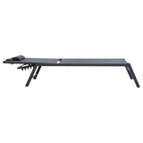 Sezlong Kiara aluminiu texMarona, Antracit - Alb, 70x200 cm - Antracit