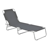 Șezlong Pasein, Silver-Antracit, 55x185x24 cm - Silver-Antracit