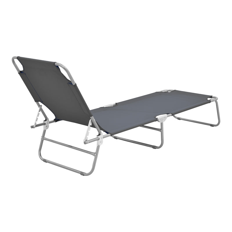 Șezlong Pasein, Silver-Antracit, 55x185x24 cm - Silver-Antracit