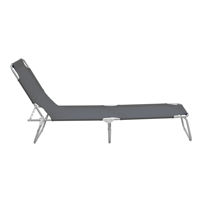 Șezlong Pasein, Silver-Antracit, 55x185x24 cm - Silver-Antracit