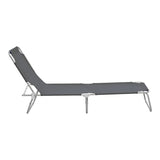 Șezlong Pasein, Silver-Antracit, 55x185x24 cm - Silver-Antracit