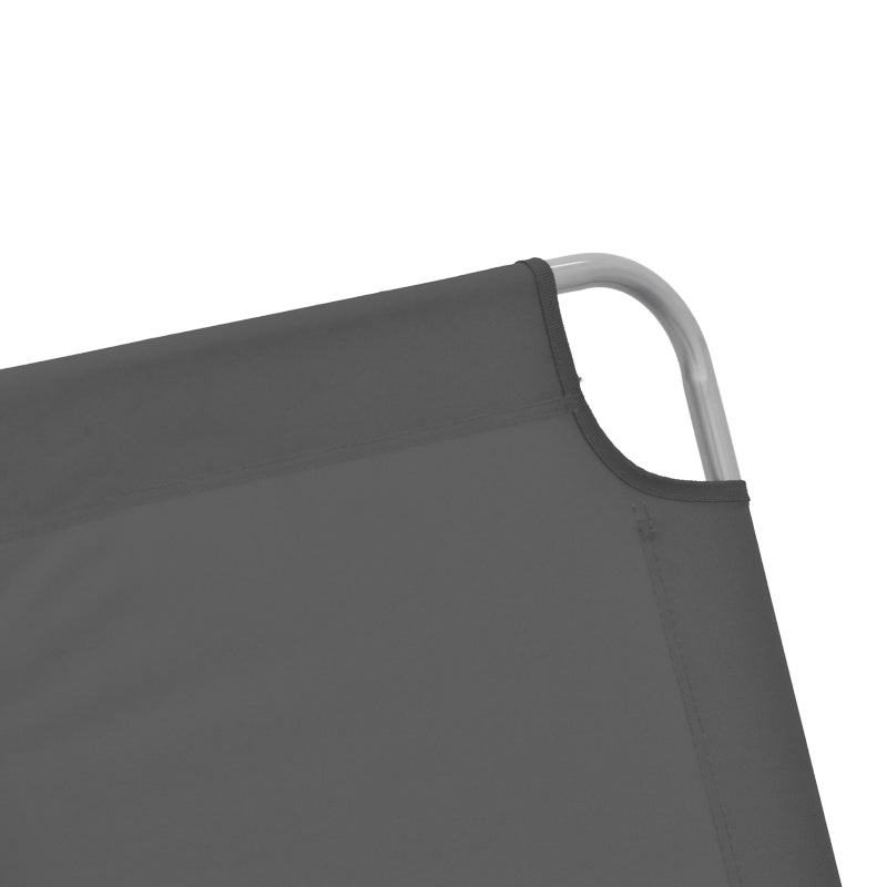 Șezlong Pasein, Silver-Antracit, 55x185x24 cm - Silver-Antracit