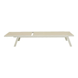 Sezlong Boka, Aluminiu si textilena, 60x192x31 cm - Alb-Bej